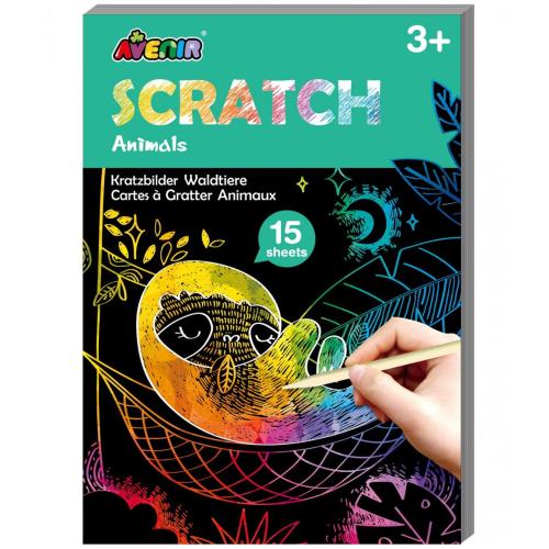 Avenir Mini Scratch Book Κωδ 60747 Παιδικό Παιχνίδι 1 Τεμάχιο - Forest Animals